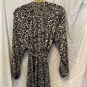 Loft Midi Animal Print Dress